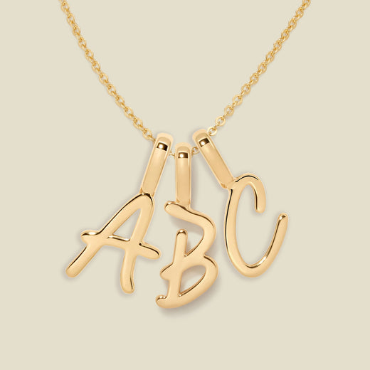 Script Initial Necklace