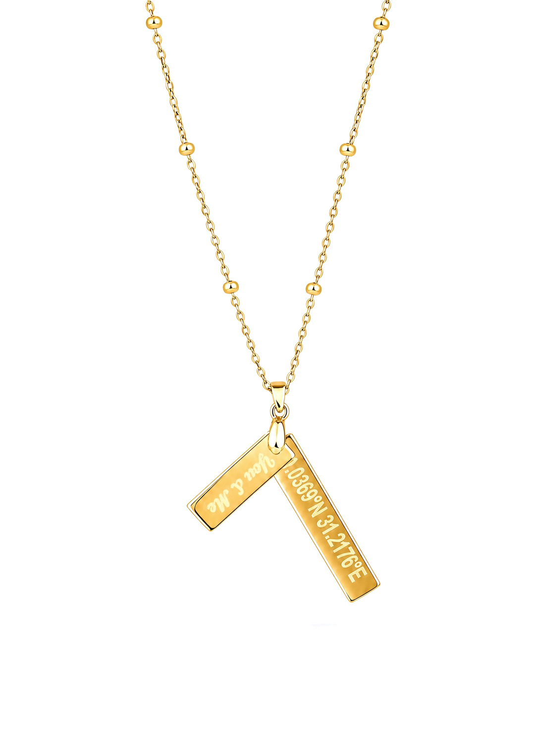 SOLENE. coordinates necklace in 21k gold