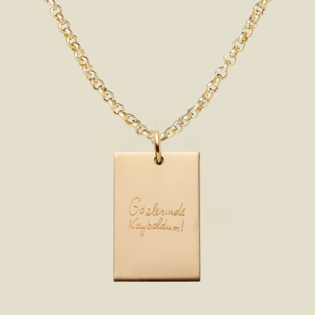 Handwriting Bar Necklace