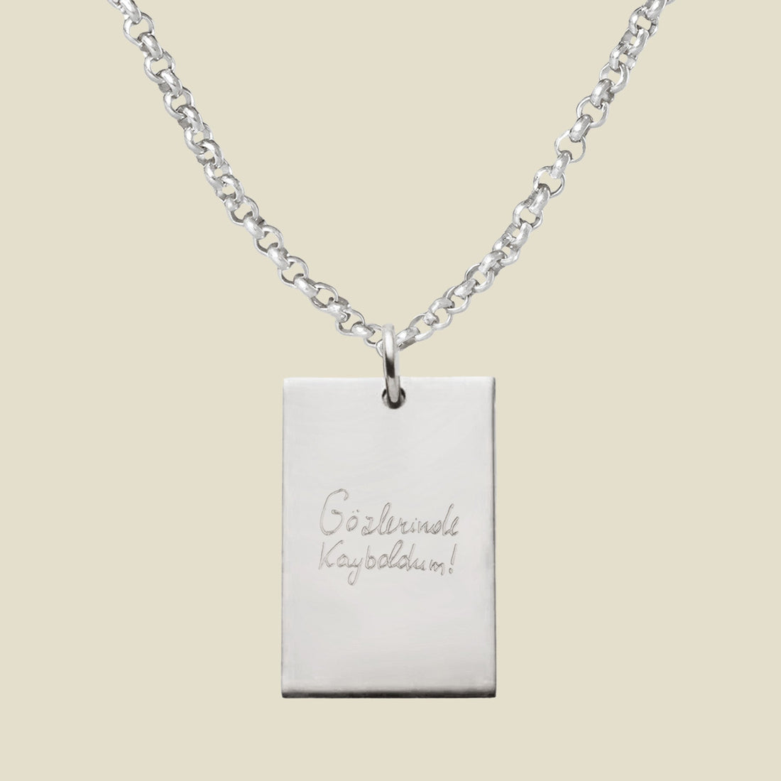 Handwriting Bar Necklace