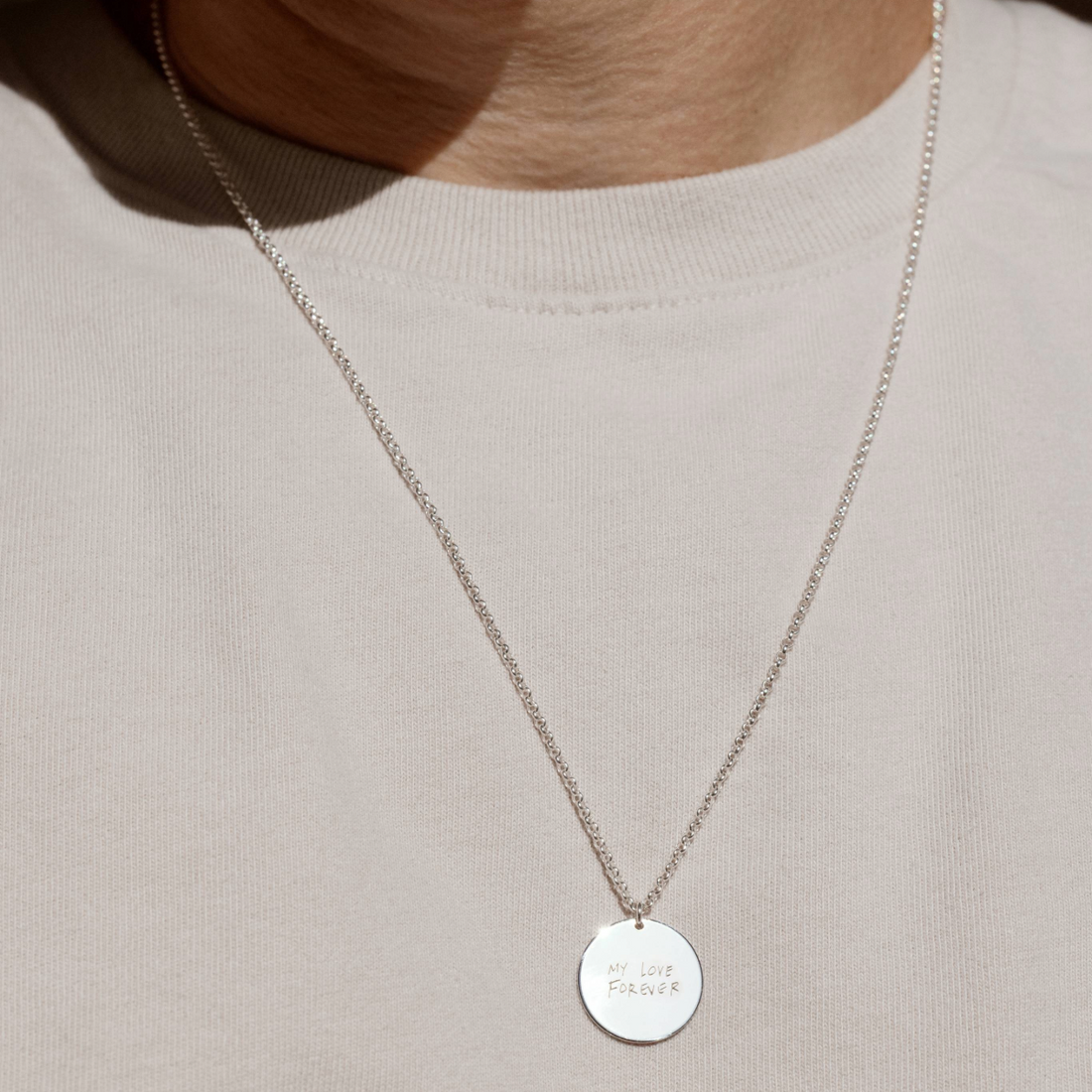 Handwriting Disc Necklace
