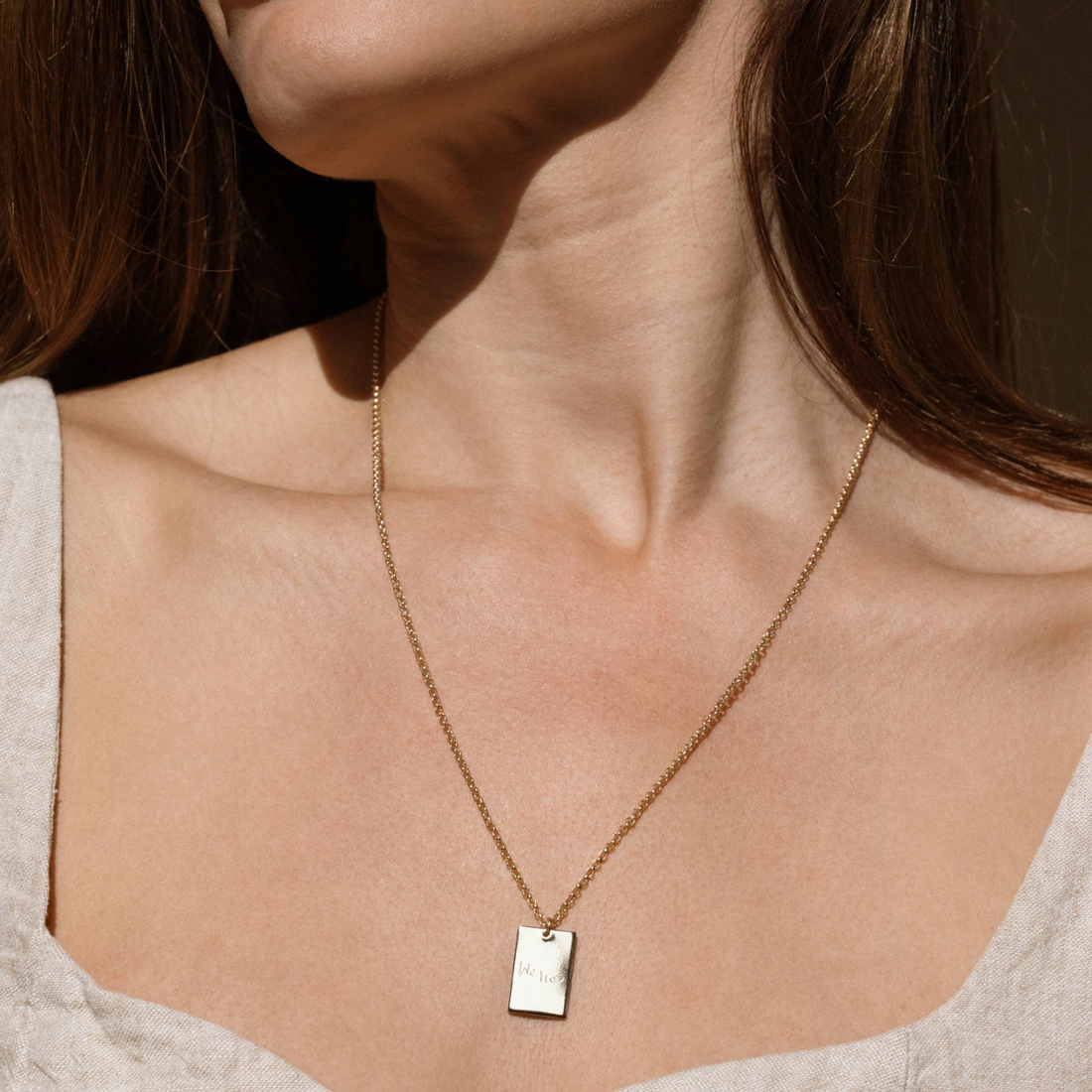 Handwriting Bar Necklace