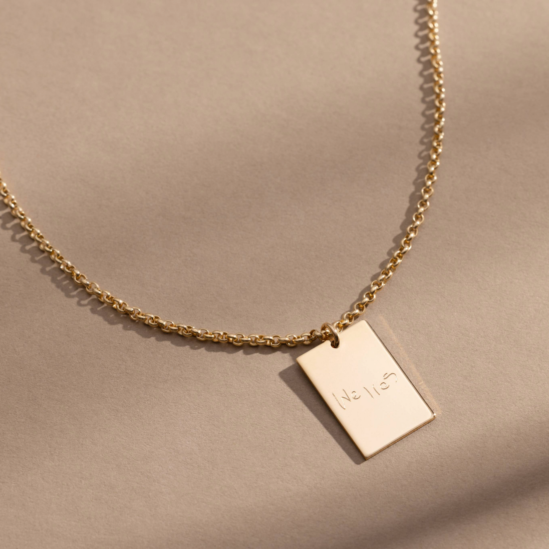 Handwriting Bar Necklace