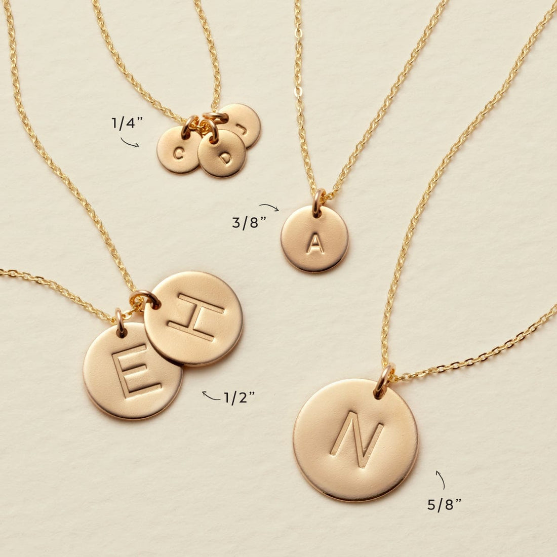 Initial Disc Necklace