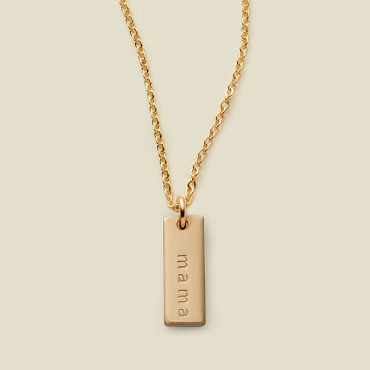 Engraved Bar Necklace
