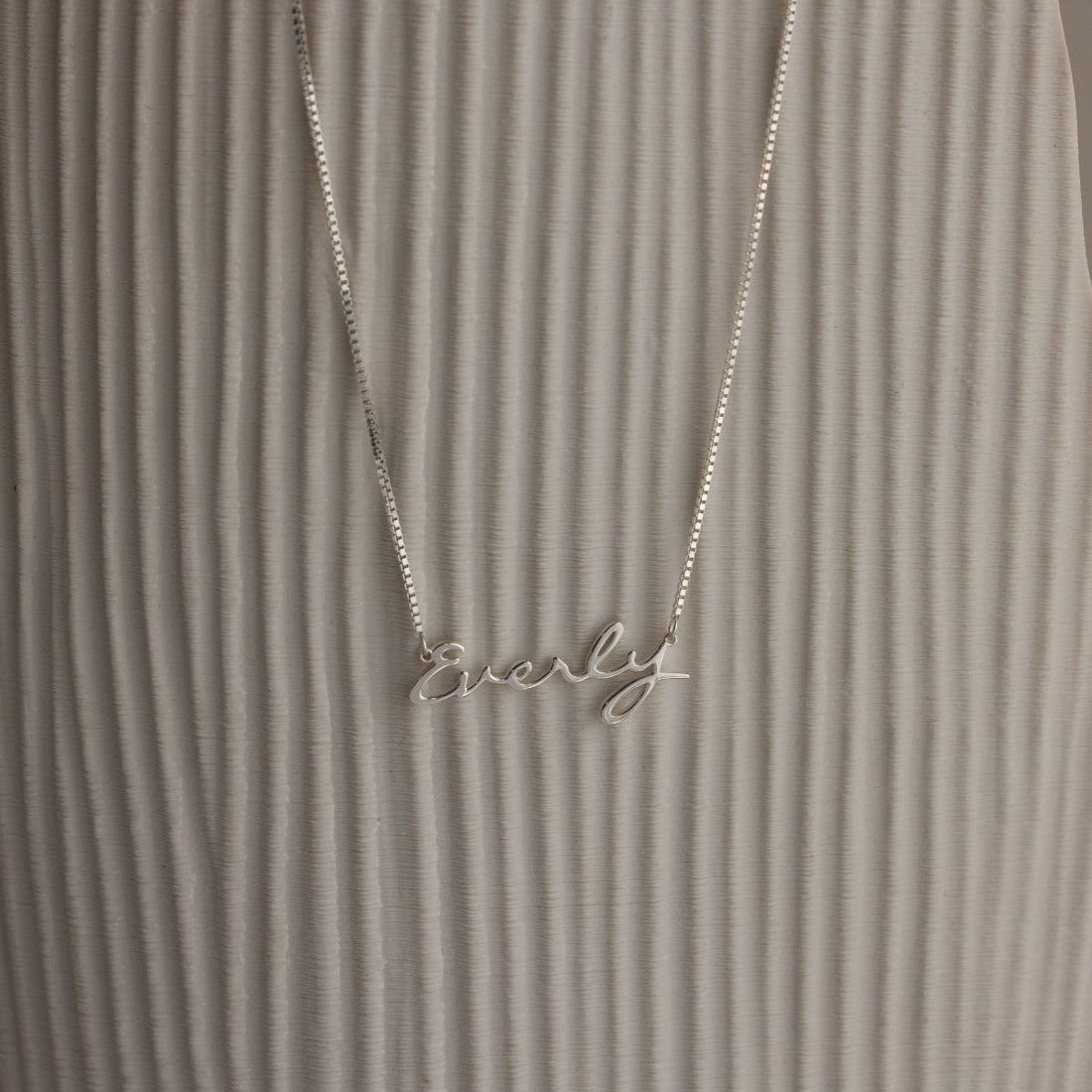 Box Chain Name Necklace
