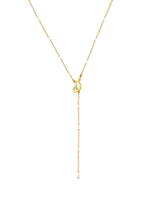 SOLENE. arabic initial necklace in 21k gold