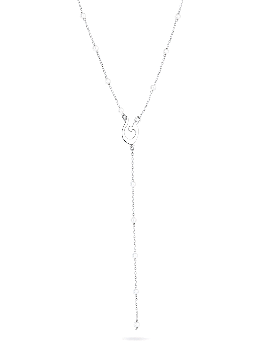 SOLENE. arabic initial necklace in 925 silver