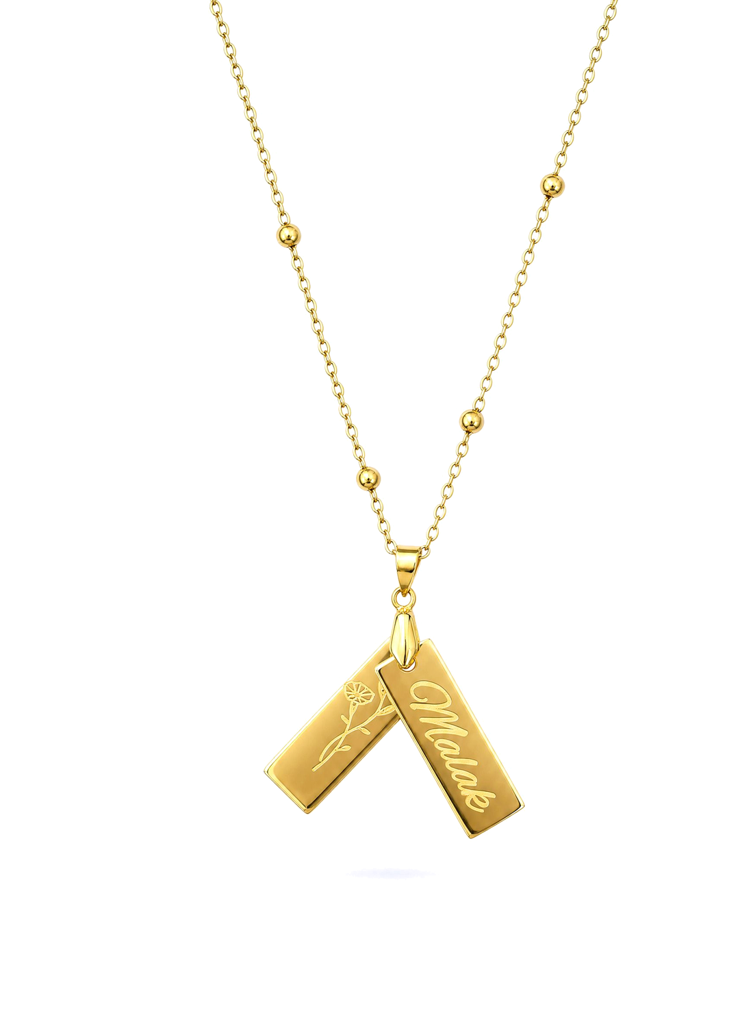 SOLENE. birth flower necklace in 21k gold