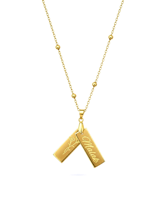 SOLENE. birth flower necklace in 21k gold
