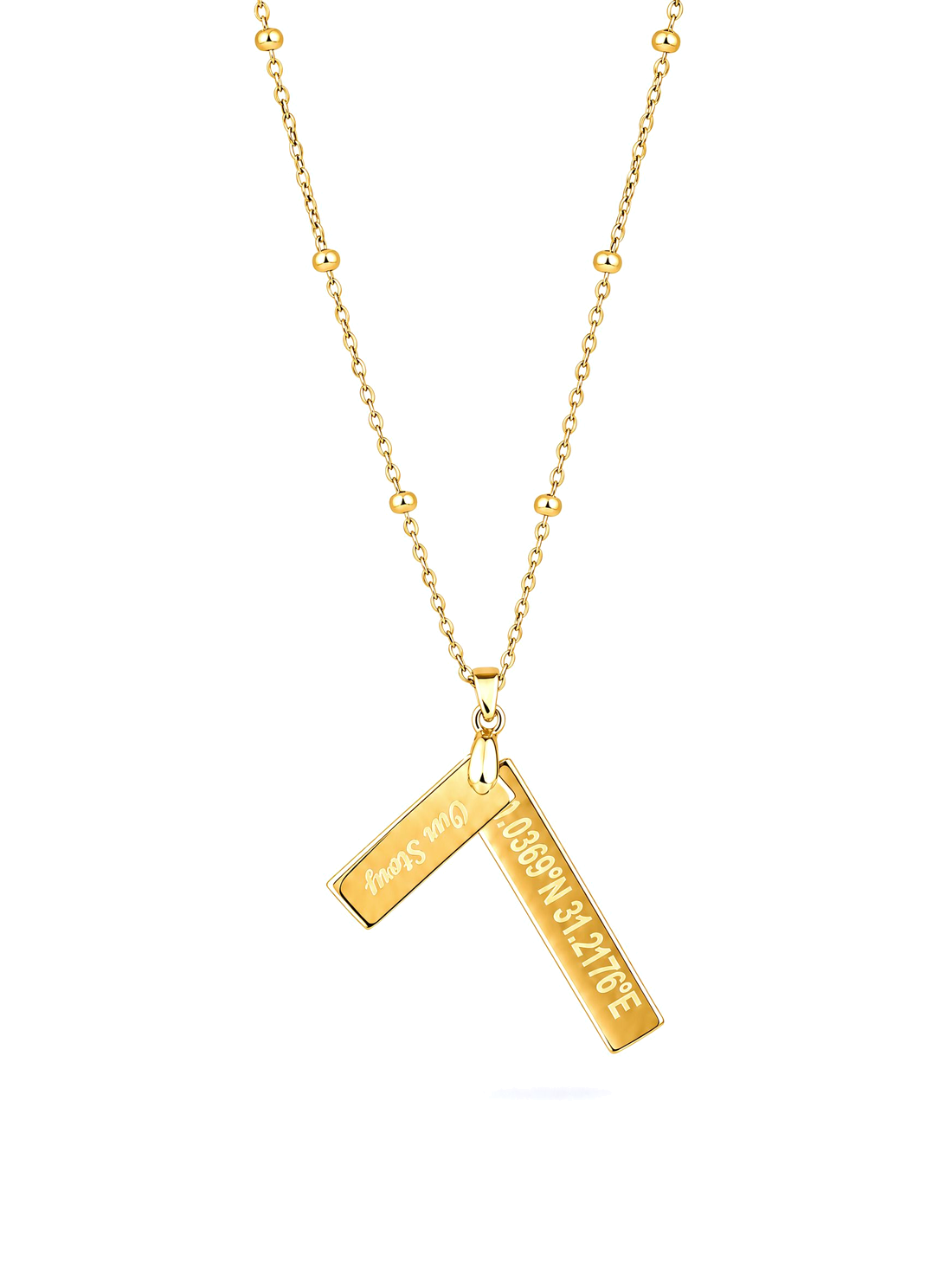 SOLENE. coordinates necklace in 21k gold
