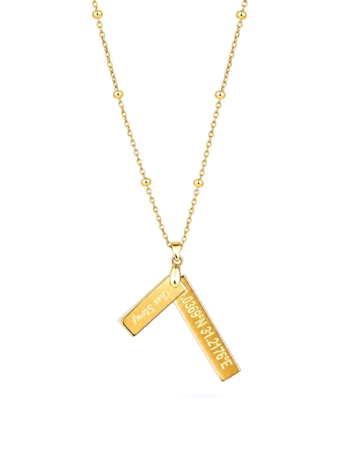 SOLENE. coordinates necklace in 21k gold