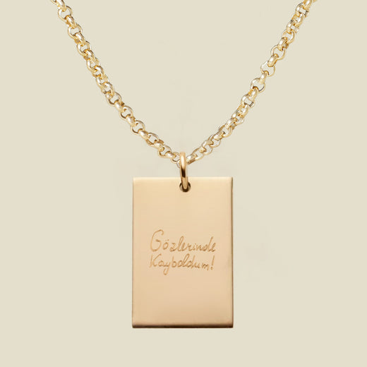 Handwriting Bar Necklace