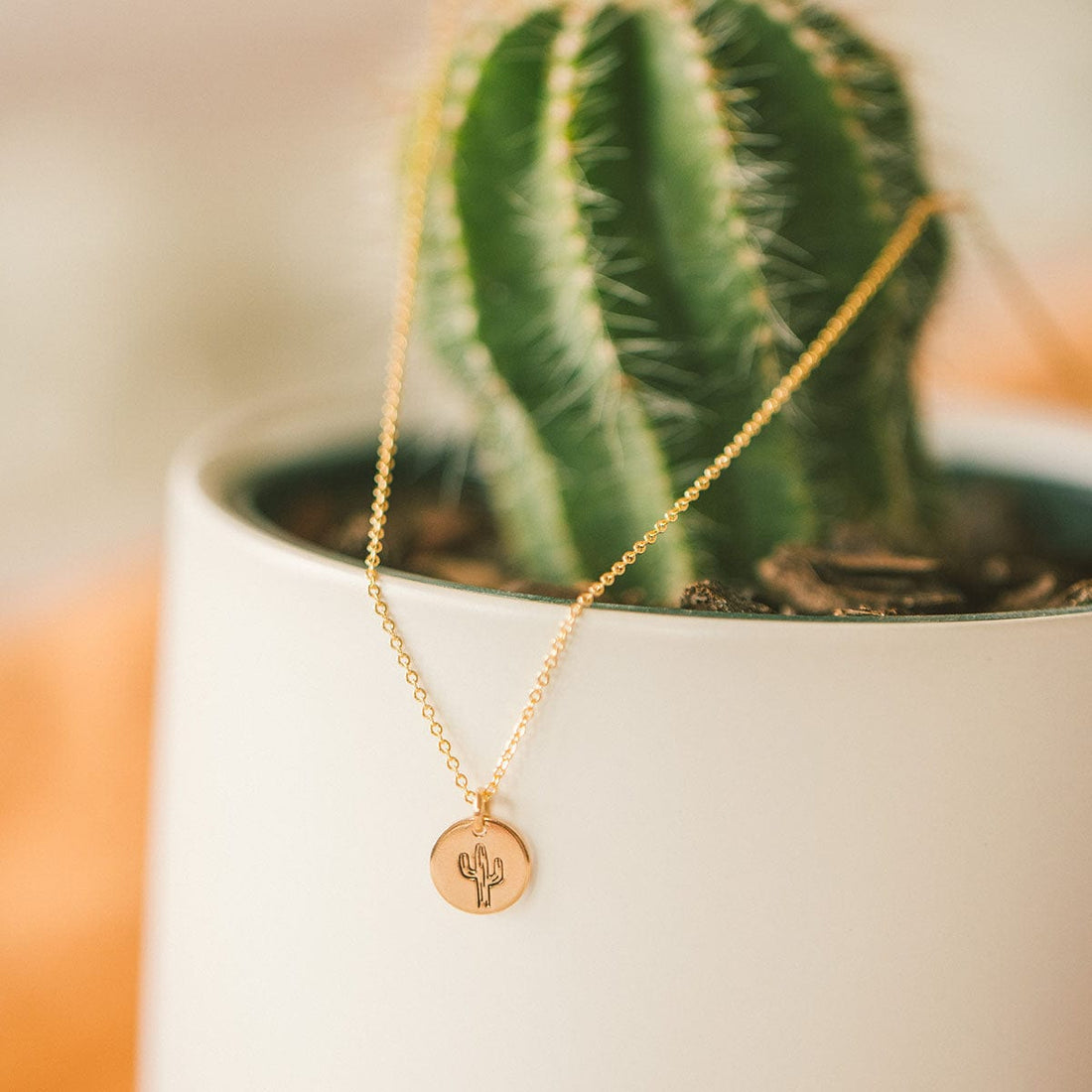 Engraved Disc Necklace