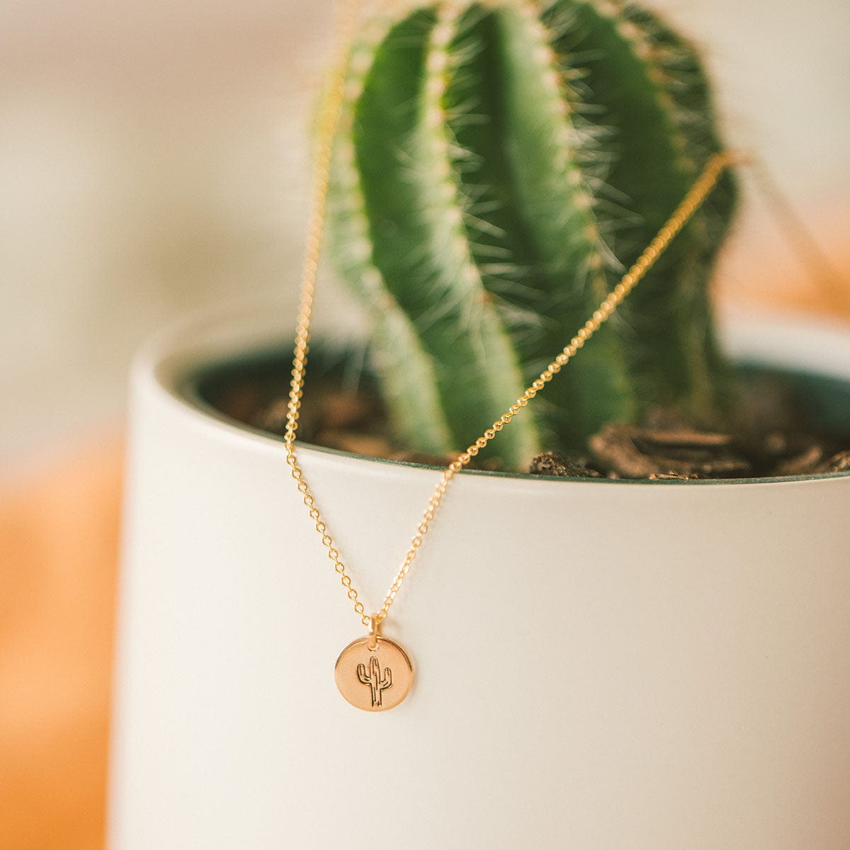 Engraved Disc Necklace