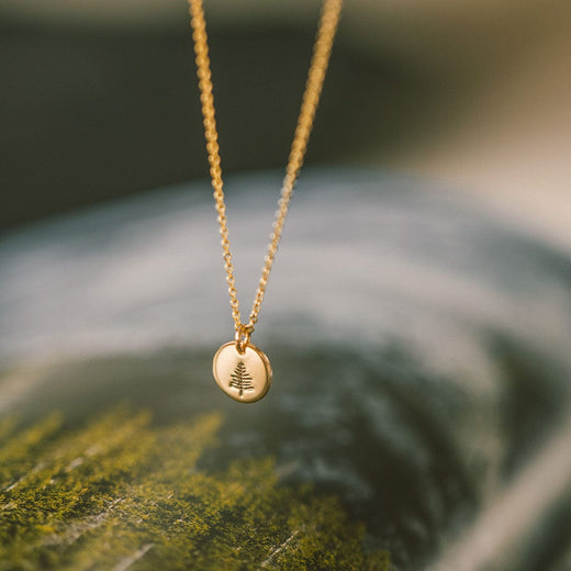 Engraved Disc Necklace