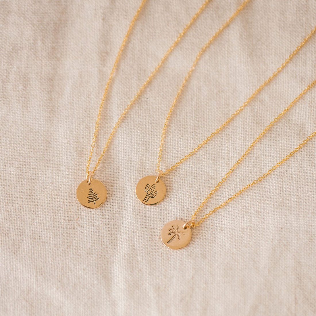 Engraved Disc Necklace