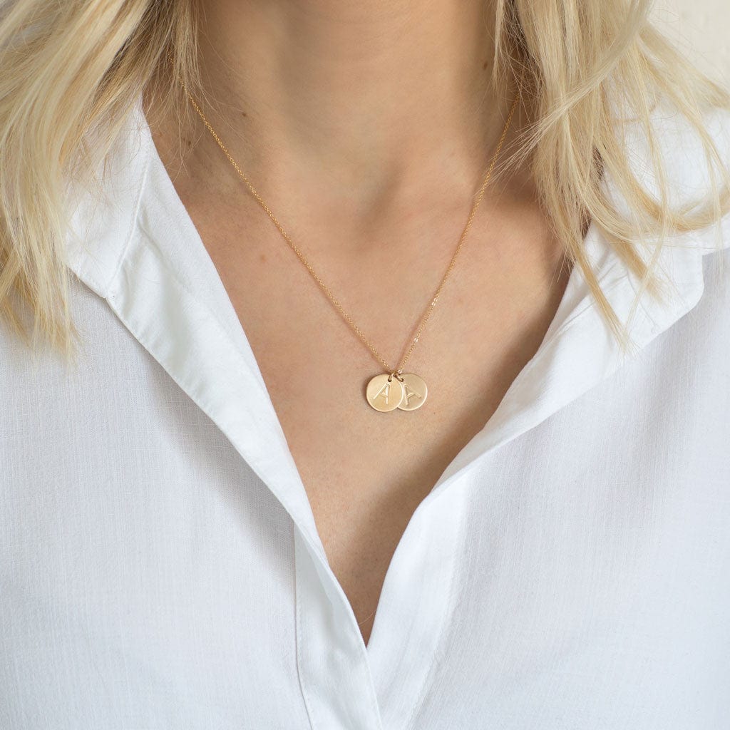 Initial Disc Necklace