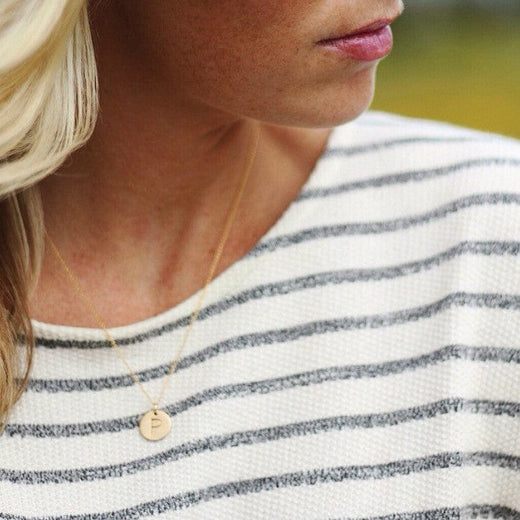 Initial Disc Necklace