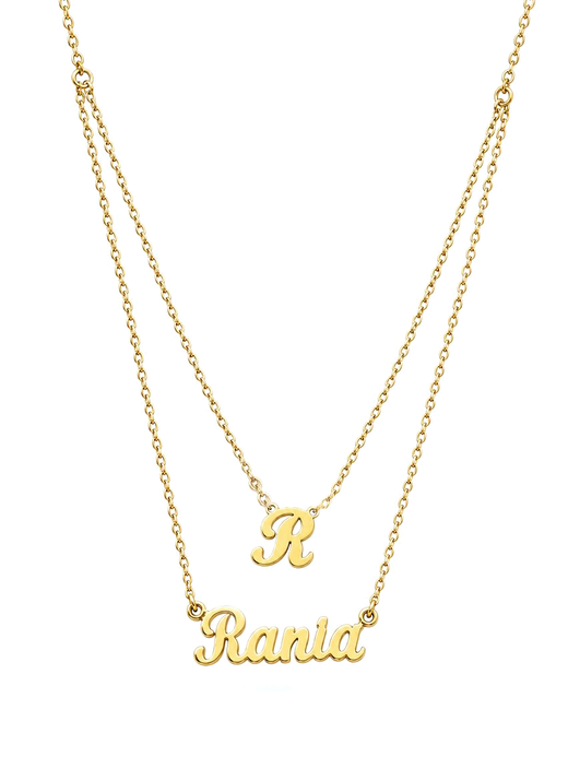 Layered Initial & Name