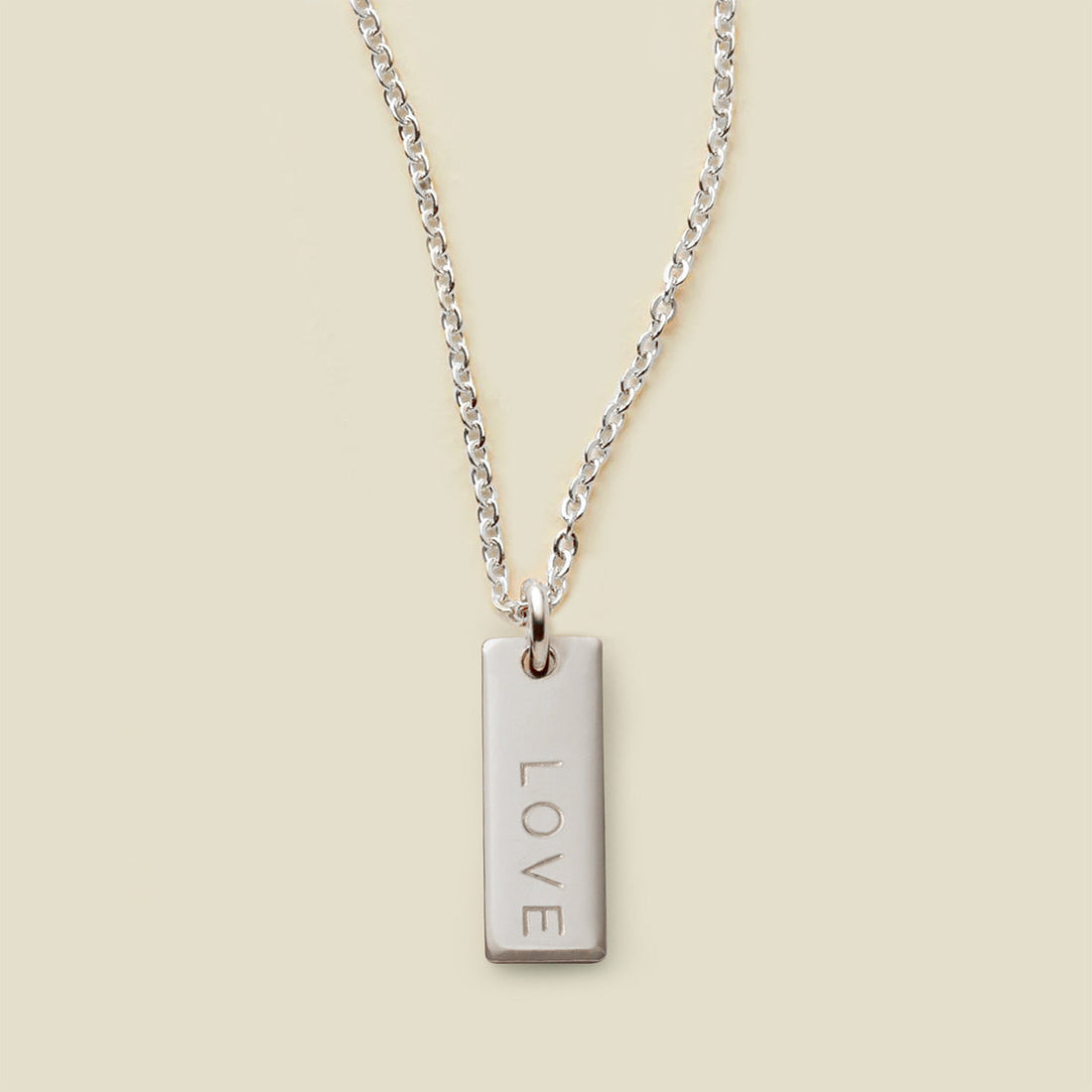 Engraved Bar Necklace