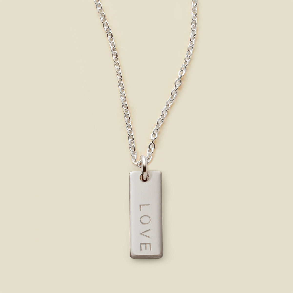 Engraved Bar Necklace