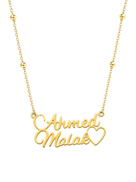 Names & Heart Necklace