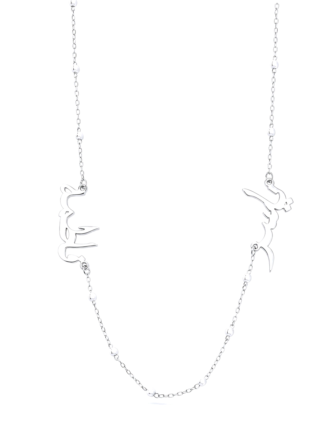 SOLENE. pearl names necklace in 925 silver