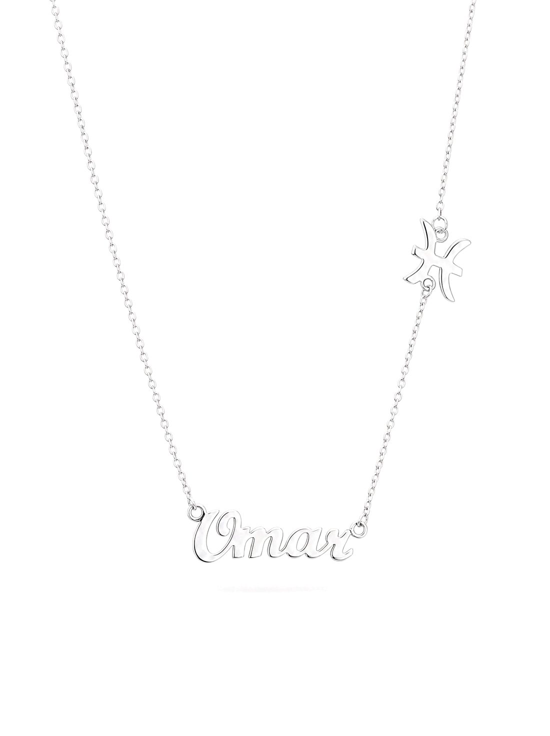 SOLENE. zodiac name necklace in 925 silver